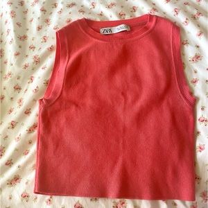 Zara cropped knit top